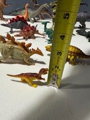 Vintage Dinosaur Toys Lot of 16 Mixed Rubber and Plastic Dino Figures
