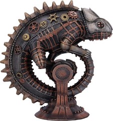 Nemesis Now Steampunk Mechanical Chameleon Lizard Bronze Figurine, 22.3cm, Bronz
