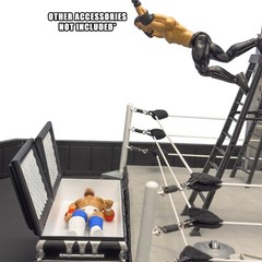 Deluxe Black Casket for WWE & AEW Wrestling Action Figures with Removable Base