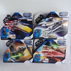 Star Wars Mission Fleet lot of 4. Tie Advanced / X-Wing / Delta-7 / Gauntlet