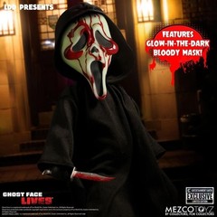 Mezco Living Dead Doll: Scream Bloody Glow-in-The-Dark Ghostface, 10″