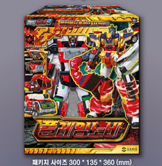 [Metal Cardbot S] Flamenova Transforming Rescue Robot Fire Truck Toy Set for Kid