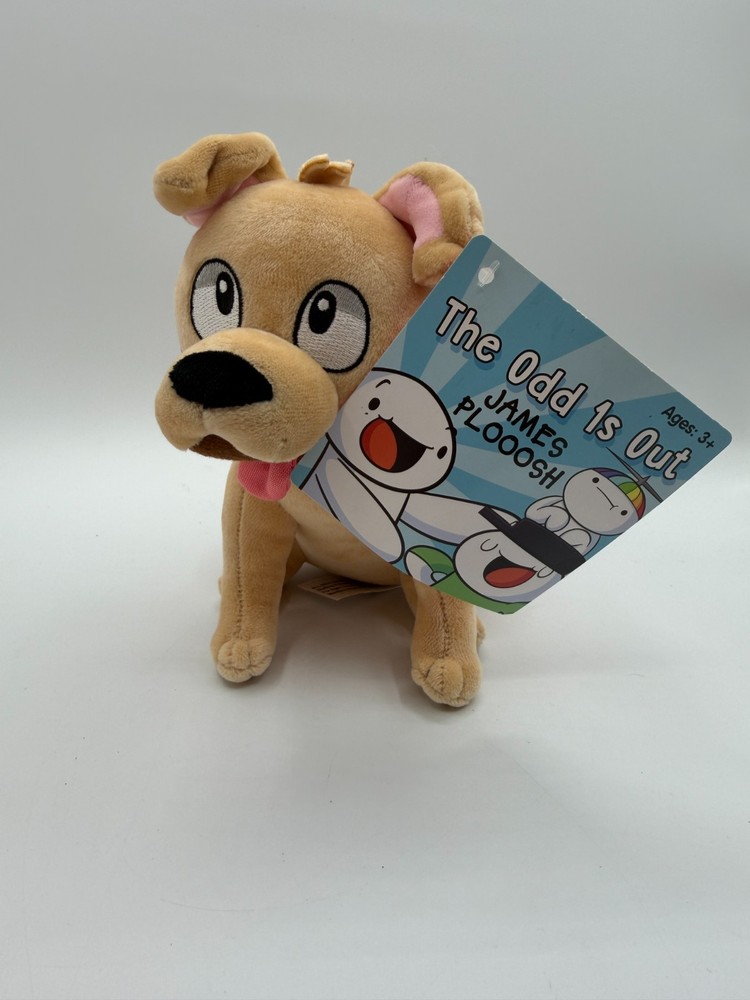New James The Odd 1s Out Ones Plooosh Official Plush Puppy Dog Tan UCC Sit 7”
