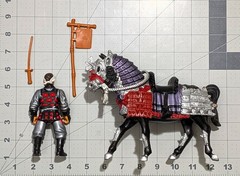 VINTAGE 1993 MOVIE III TMNT SAMURAI EVIL WAR HORSE W/ CASTLE GUARD *INCOMPLETE