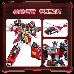 Metal Cardbot S FLAMENOVA 4in1 Combiner Robot Figure Transformed Model Gift