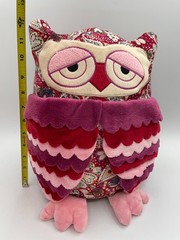 Ganz Red Owl Plush Pink Purple Floral Flowers Heart HV9150 Flutters 12″