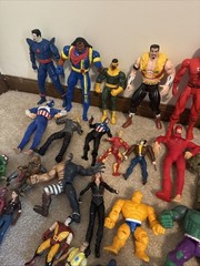 Lot Of 45 Vintage 90s Action Figures Kenner Hulk, Marvel, X-Men, And More