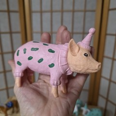 Ankyo Target Party Farm Animal W/Party Hat LOT OF 5 Pig Cow Horse Chicken Sheep