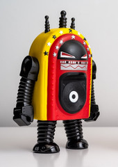 DJ Shadow & Cut Chemist’s Juke-Bot Vinyl Art Toy Lot of 2 2008 Bigshot Toyworks