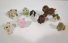 Lot of 9 Puppy in My Pocket Flocked Dog Collectible Figures