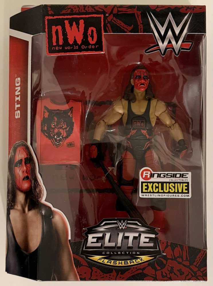 Mattel WWE Elite Flashback Wolfpac Sting Exclusive Action Figure w/ Shirt 2016