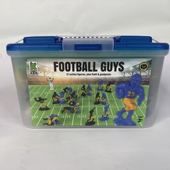 Kaskey Kids Football Guys Action Figure Field Goalpost Black Blue & Yellow New