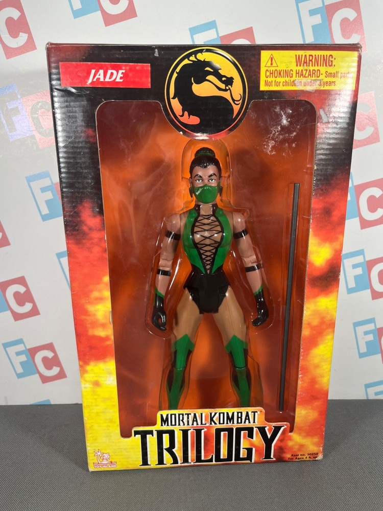 Toy Island Mortal Kombat Trilogy Jade Action Figure 1996 Vintage Boxed