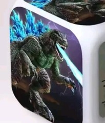 Godzilla Alarm Clock LED Digital 7 Color Night Light Dinosaur Dragon