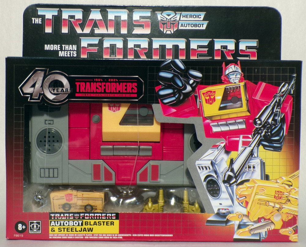 Transformers Retro 40th Anniversary Autobot BLASTER & STEELJAW G1 Reissue