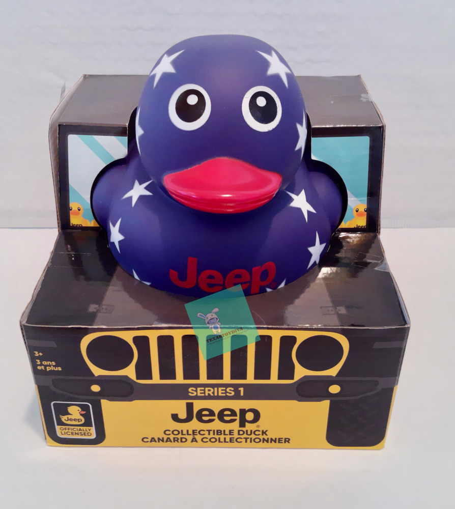 IT’S A JEEP THING Branded Logo 5″ Blue With Stars Rubber COLLECTIBLE Duck Ducked