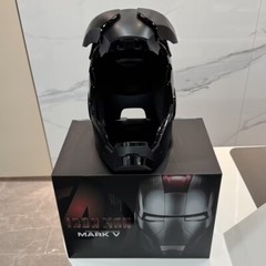 AUTOKING Iron Man MK5 1:1 Helmet Wearable Voicecontrol Golden Black Mask Cosplay