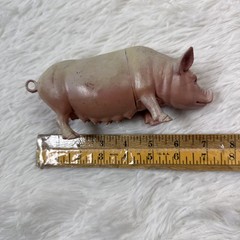 Vintage 1986 Imperial Toys Pig Hog Figure Hong Kong Plastic Farm Animal Toy