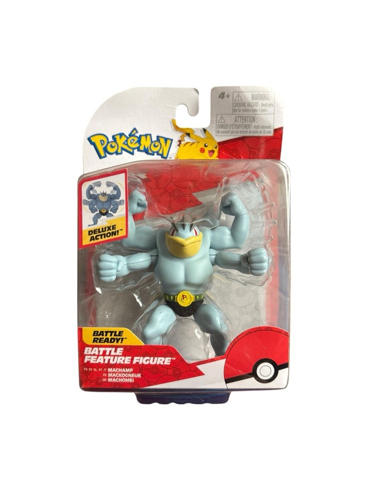 Pokémon Machamp Battle Feature Figure Deluxe Action Jazwares 2024 Sealed NIP