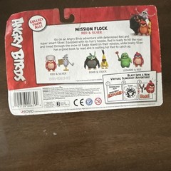 Angry Birds Mission Flock Pack Red & Silver Figure Set w/ Accessory 6+