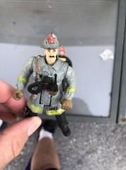 Fire Squad Fireman W/ Red Helmet Lot Loose 4″ Action Figure Chap Mei