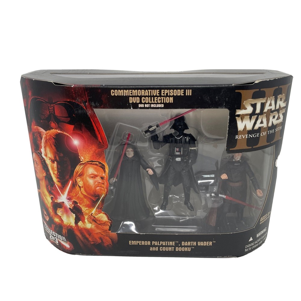 Star Wars III ROTS Commemorative Episode DVD Collection Figures Sith Lords