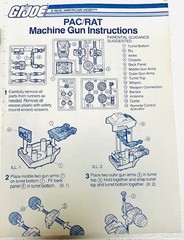 GI Joe 1983 PAC RAT Machine Gun Complete Remote Blueprints Vintage Hasbro ARAH
