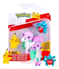 Pokemon Battle Ready! Pikachu Galarian Ponyta Gible Battle Figure Set NIP