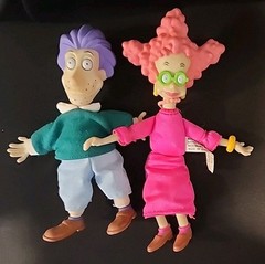 Vintage 1997 Rugrats Action Figures by Mattel Nickelodeon Lot Of 8 Plus 2 Accs
