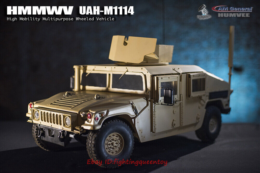 New GO-TRUCK 1/6 Scale Heavy Armored HMMWV UAH-M1114 Car Model For 12” INSTOCK