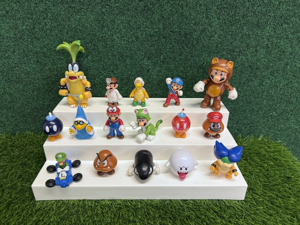 Super Mario Bros. Action Figures Lot 15 Pcs Nintendo Collection Bowser Jr. Iggy
