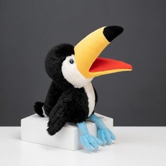 10″ Bird Hand Puppet Plush Toucan Parrot Eagle Owl Story Toy