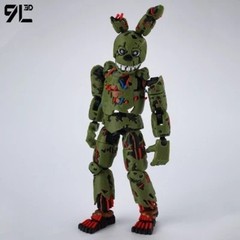9L3D Printed FNAF Freddy Fazbear’s Pizza Springtrap Toys Action Figures Anime Mo