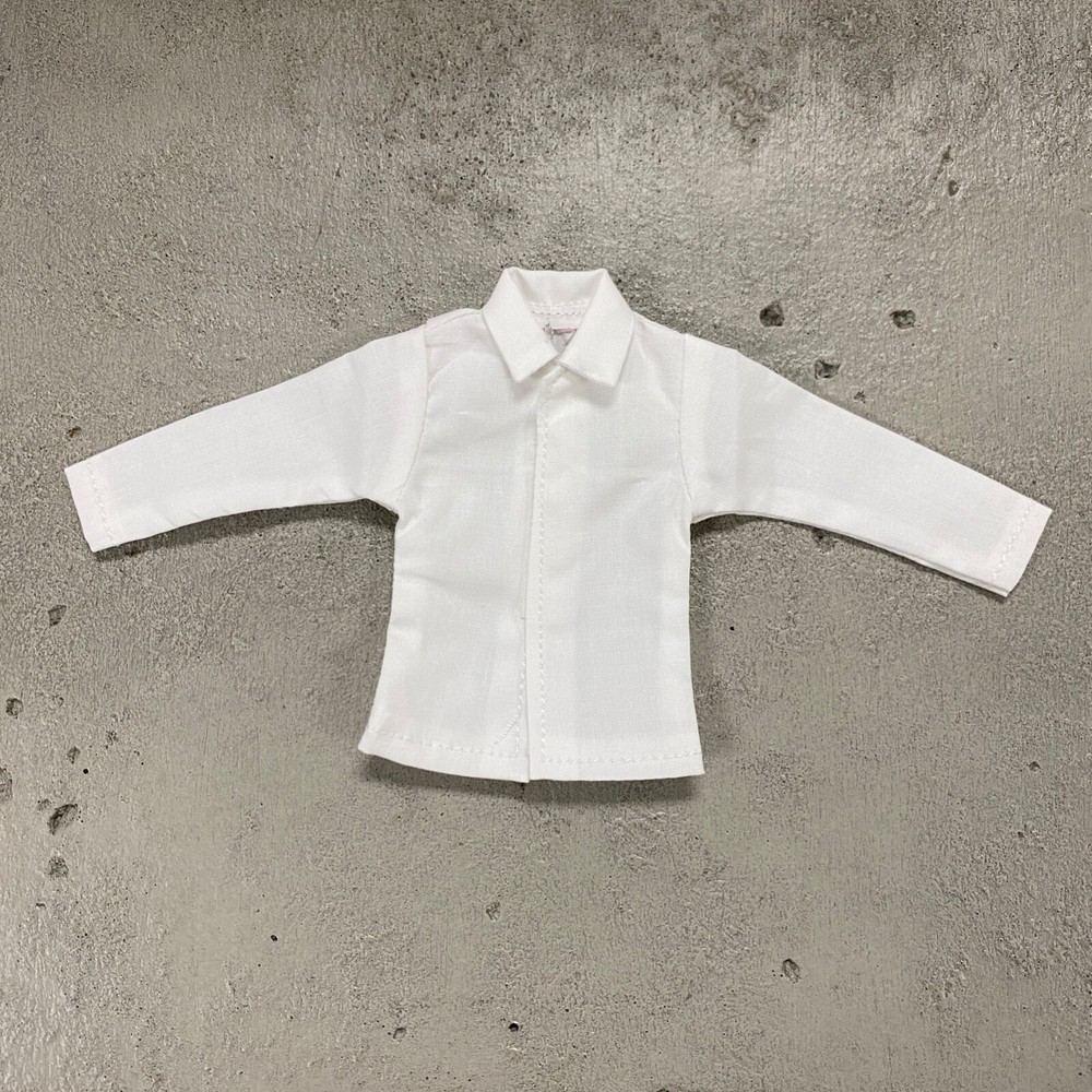 SU-SH-WHT-L: 1/12 white dress shirt for 6″ Vtoys Mezco GWToys muscular body