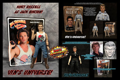 3 Custom 8″ Mego Scale Jack Burton Frank Morris James Dalton Acyion Figures