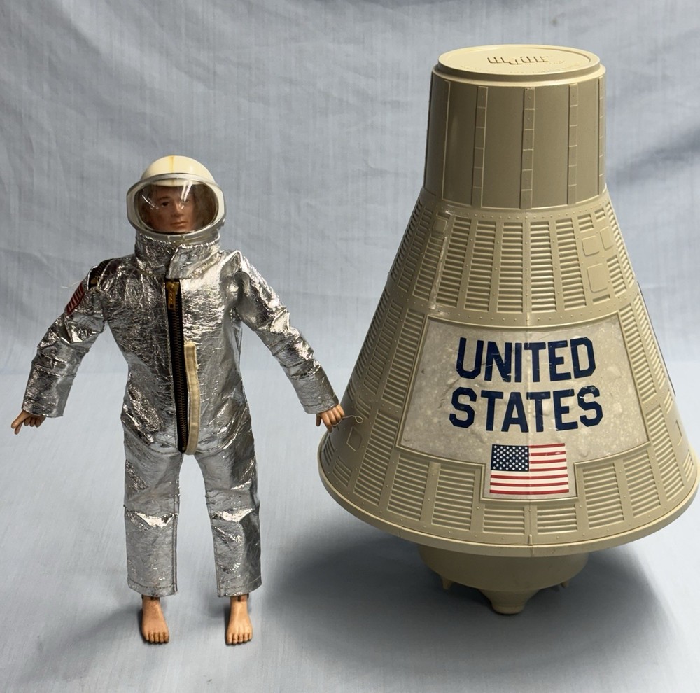 Vintage 1960s GI Joe Mercury Capsule with Joe In Space Suit and Helmet Hasbro