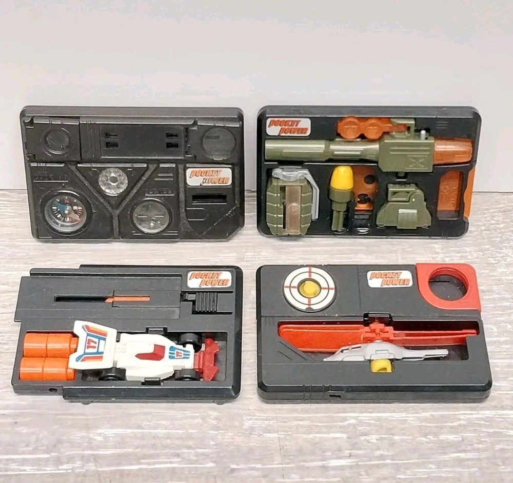Sega Pocket Power Sets Lot of 4 Vintage 1980s Rare Army Racer Copter Survival