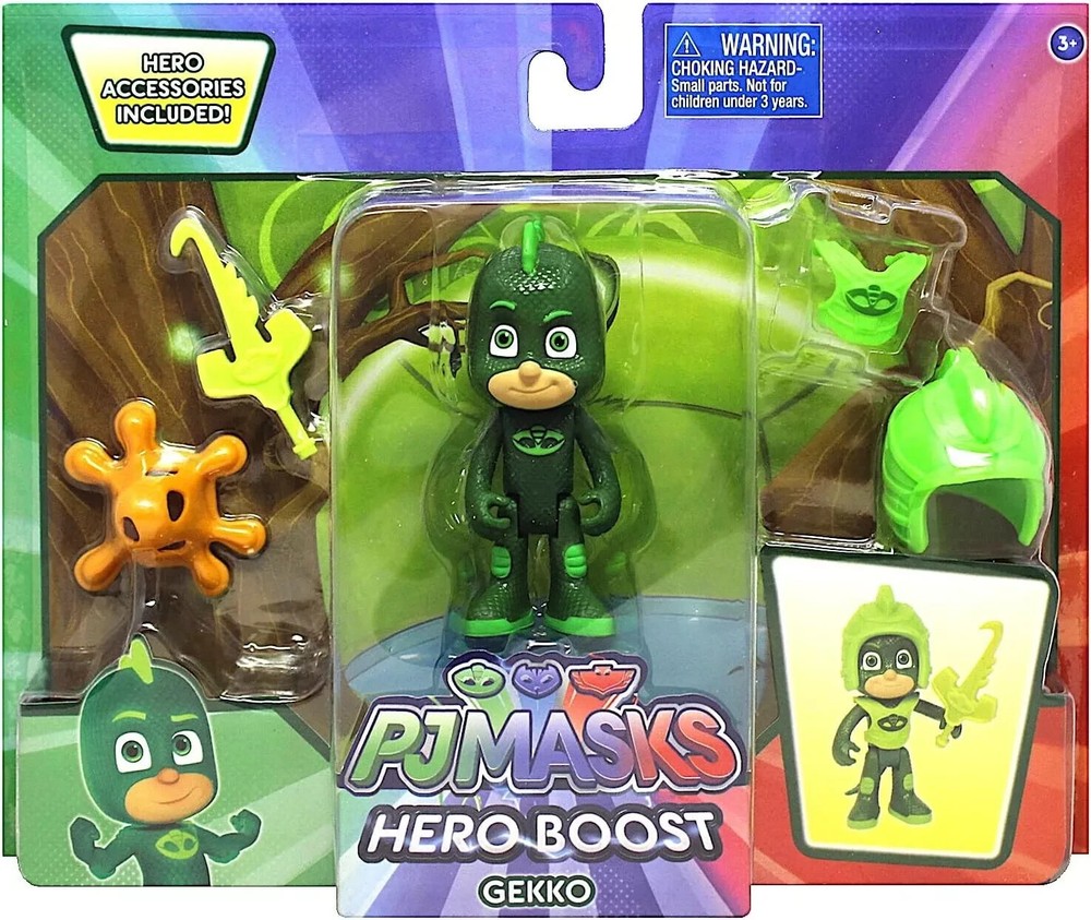 Pj Masks Hero Boost Gekko Action Figure Set 3″ | Free Shipping | New