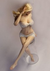 12″ TBLeague Female Girl Doll 1/6 Wheat Seamless Body With Blond Hair Head Scupt