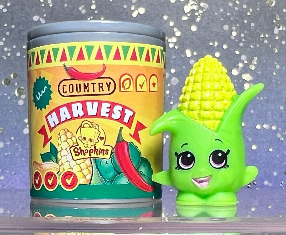 SHOPKINS Collector’s Edition CORNY CORN COB CE-016 & COUNTRY HARVEST Can CE-130