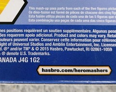Jurassic World Hero Mashers Carnotaurus Ichthyosaurus Dino Fusion NIB Hasbro