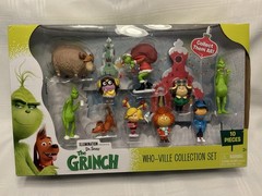 Dr Seuss The Grinch Who-ville Collection 10 Piece Set Action Figures 2018 NIB