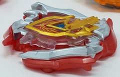 Beyblade B-105 Achilles Burst Auth. w/ QR Code Tomy Hasbro red silver gold