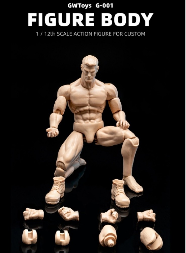 GWToys 1/12 G001 Male Man Painting Flexible Muscle Action Figure Body