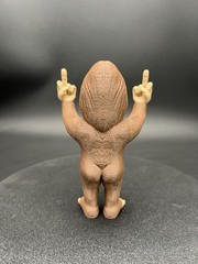 Bigfoot Figurine Flipping The Birdie! 3D Printed! 5” Tall!
