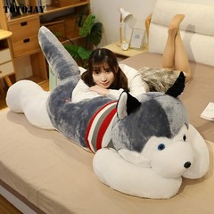 50-120cm Giant Husky Dog Plush Toy Long Pillow Sleeping Cushion Kids Gift