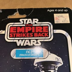Vintage Star Wars FX-7 Medical Droid Figure 41A Card Back Kenner 1980 ESB