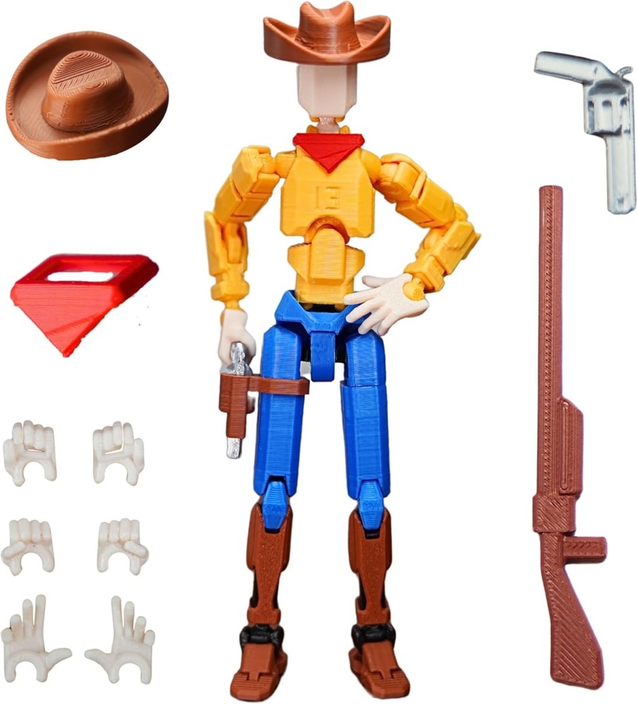 Cowboy t13 Action Figure｜Assembly Completed｜ 3D Printed Dummy 13 for Collect