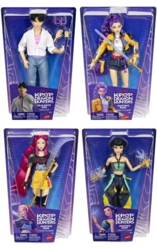 KPop Demon Hunters Core Fashion Doll 4-Piece Assortment New In Hand!