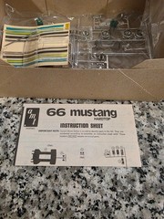 66 Mustang Hardtop 1/25 Model Kit AMT Vintage MIB NEW Unbuilt